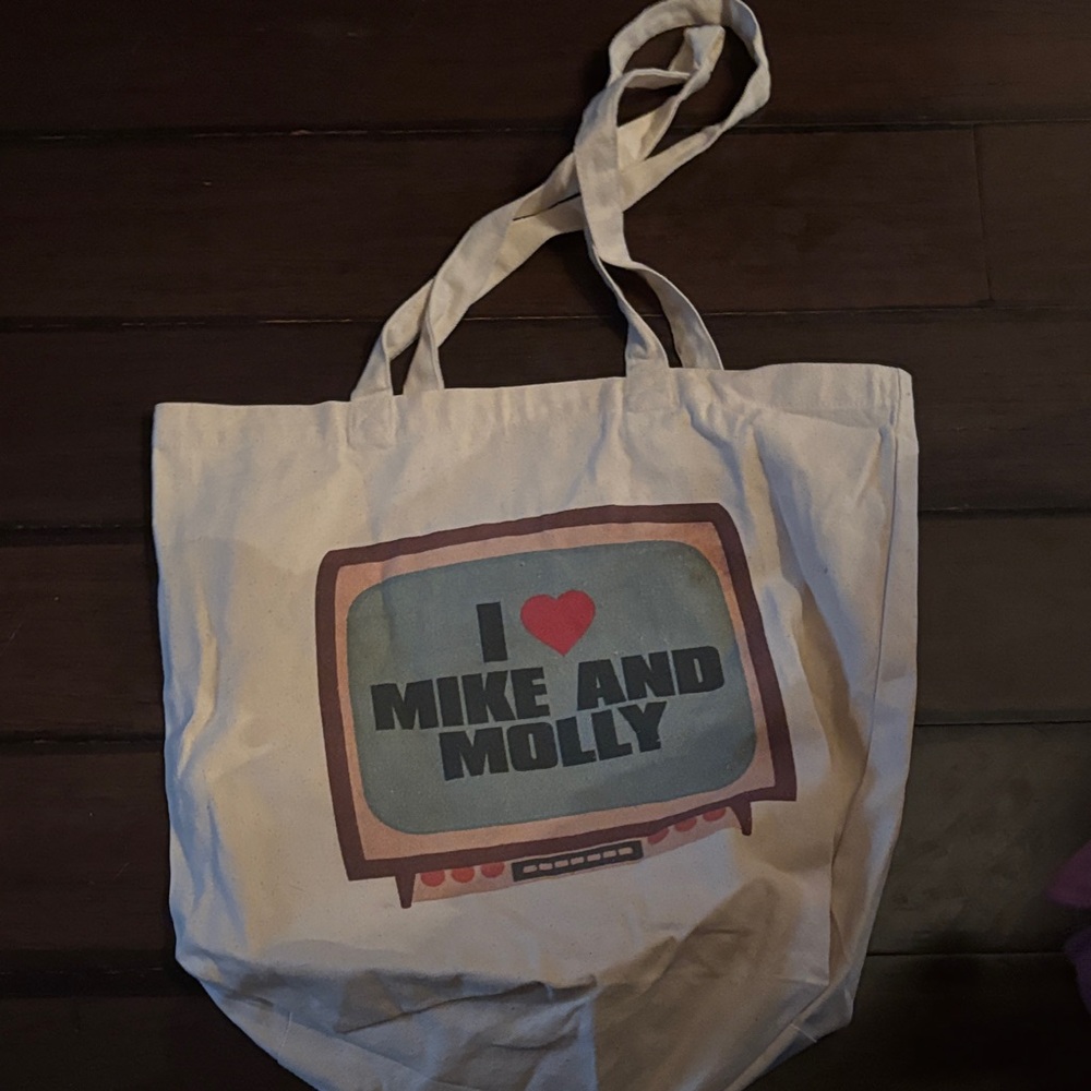 I Love Mike and Molly Tote Bag - Cream